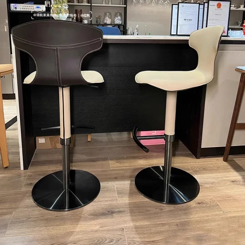 Relaxing Unique High Counter High-quality Modern Reception Bar Chairs Designer Make Backrest Height Single Bar Furniture