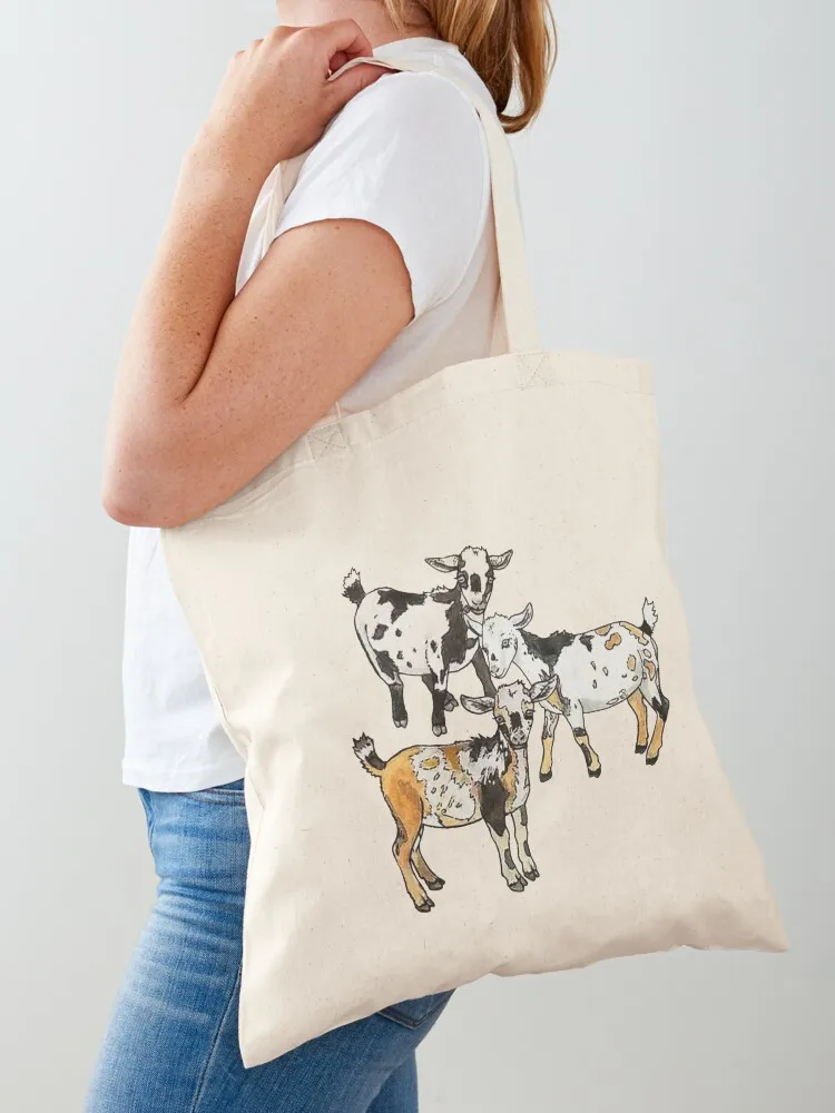 Goats Tote Bag cloth bag woman university shopper bag Women's handbag Canvas Tote