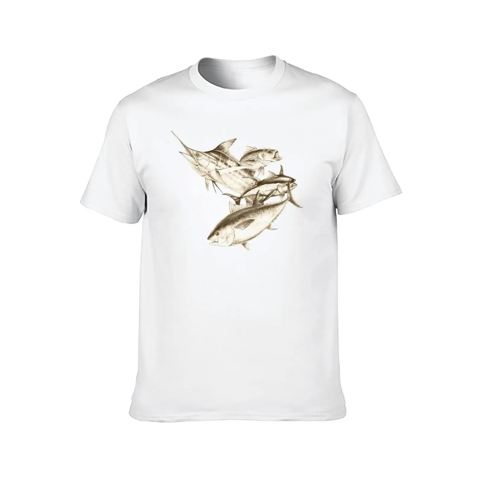 เสื้อยืดลายปลาทะเล เสื้อยืดผู้ชาย เสื้อยืดผ้าฝ้าย เสื้อยืดผู้ชายคุณภาพสูง เสื้อยืดแบรนด์หรู เสื้อยืดผู้ชายผ้าฝ้าย 100% เสื้อยืดแบรนด์หรู