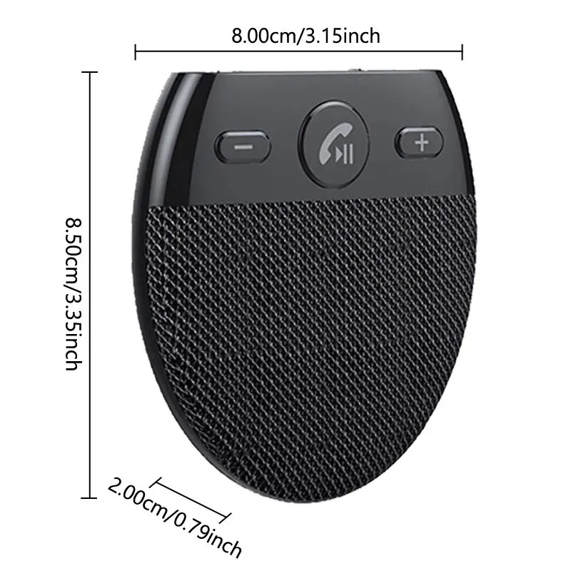 Wireless Car Kit Handsfree Speakerphone Car MP3 Music Player with Microphone Auto Power On Connect Support Two Mobile Phones