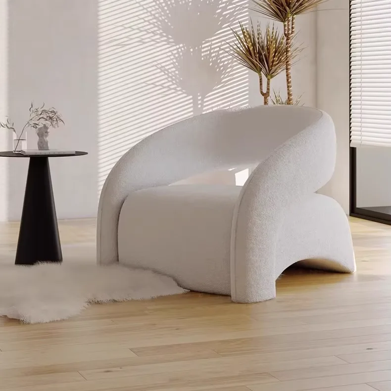 ! Modischer, schlichter und stilvoller Loungesessel aus Samt – Luxuriöser Einzelsessel für das Wohnzimmer