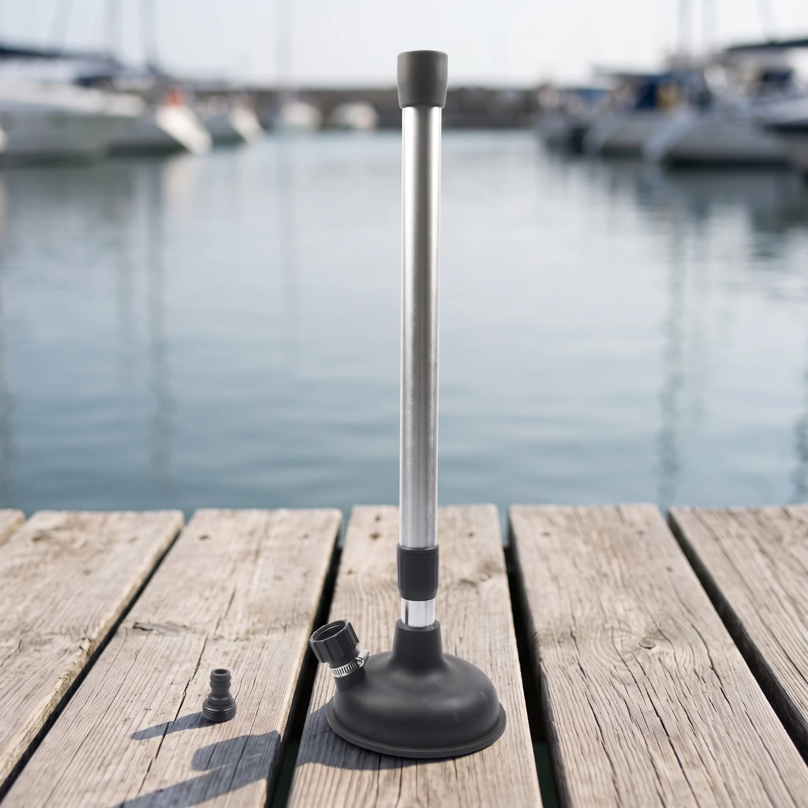 Inboard Engine Flusher with Suction Cup Telescopic Boat Flusher Compact Low Profile Design for Boat Owners