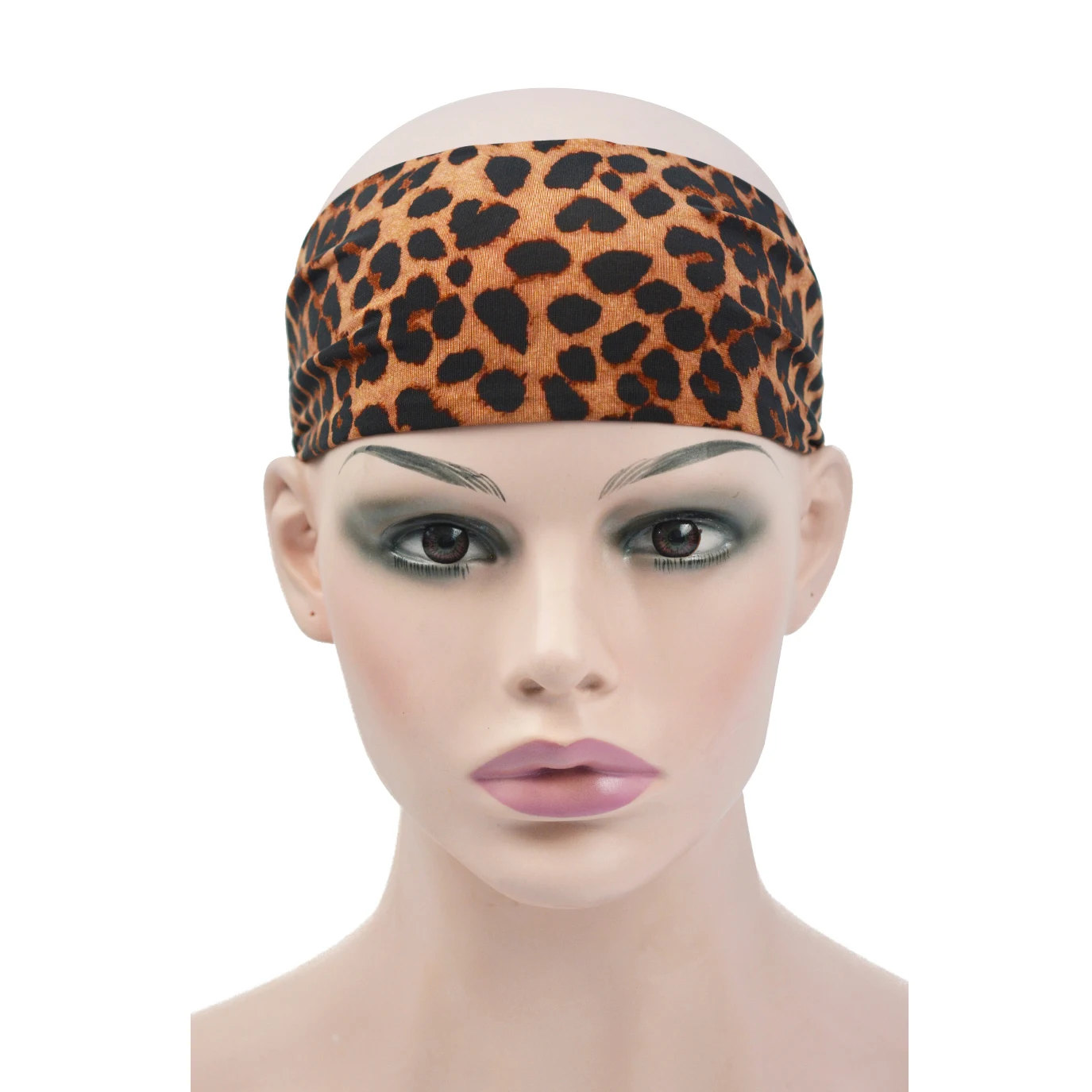 Leopard Print Headbands Ice Silk Lace Melting Bands for Wigs Adjustable Wig Bands for Headband Wig