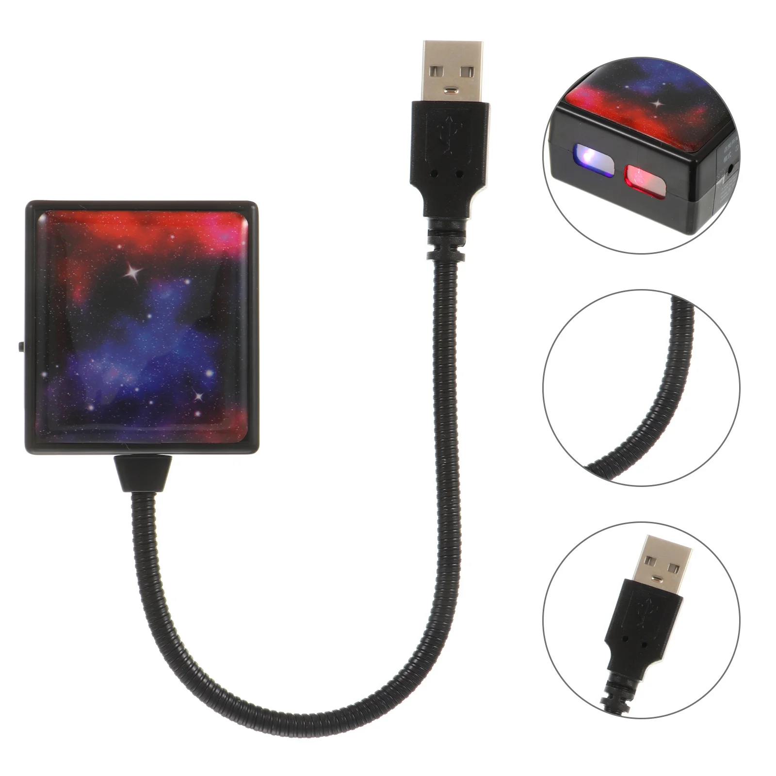 جهاز عرض على شكل نجمة ضوء السقف USB للسيارة، تجربة بصرية رومانسية داخلية، مواد عالية الجودة تدوم طويلاً