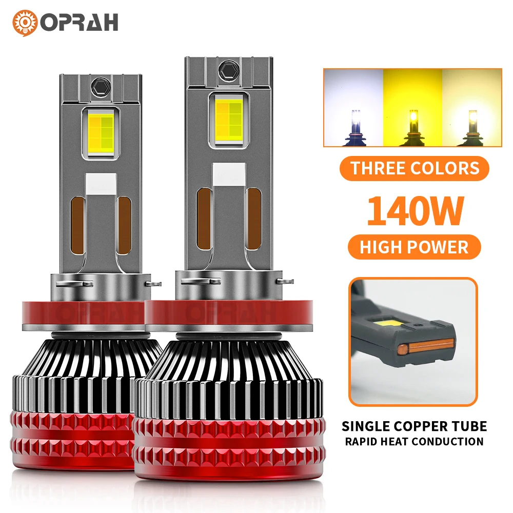 H4 Led Headlight Bulbs 180W 22600LM 9005 9006 H1 H11 3570 Chips Canbus High Low Beam Fog Lights for Car Light  6000K 12V White