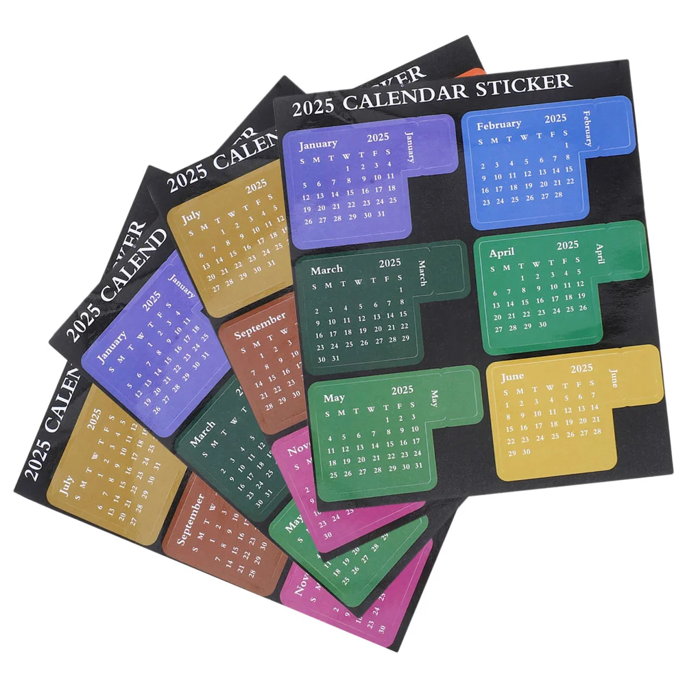 2 Set Index Stickers for Planner Daily Use Tabs Label Calendar Pads Portable Paper Date Planners Office