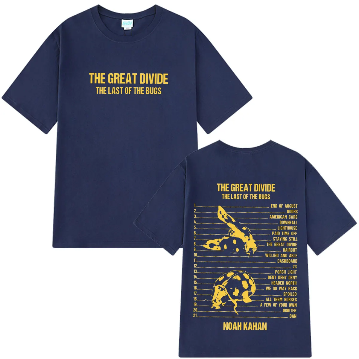 Noah Kahan The Great Divide Tour 2026 Graphic T-shirt Men Women Fashion T-shirt Short-sleeved Casual Cotton Oversized T-shirts
