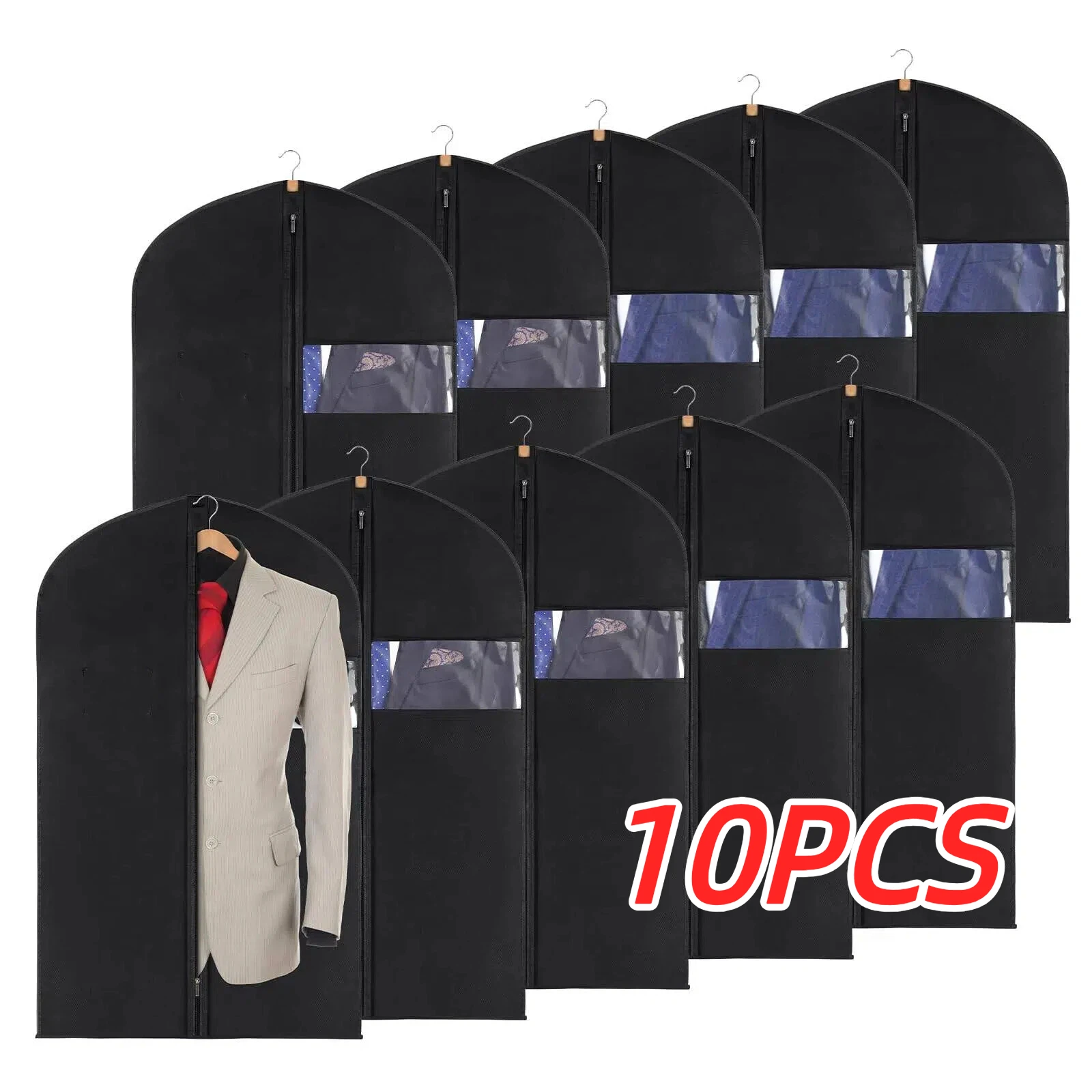Hanging garment cover suit cover bag dust cover clothes men's suit cover fabric jacket cover for clothes dust cover for suits