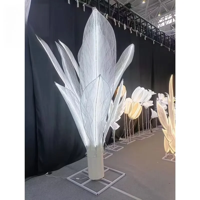 luminous tree big leaf wedding background decoration party event background stage lamp decoration wedding reception decoration