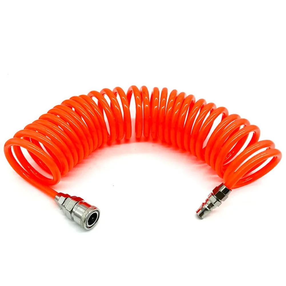 Pneumatic PU Spring Tube Air Compressor Air Pump High Pressure Telescopic Elastic Spiral Steam Pipe Quick Connector 6