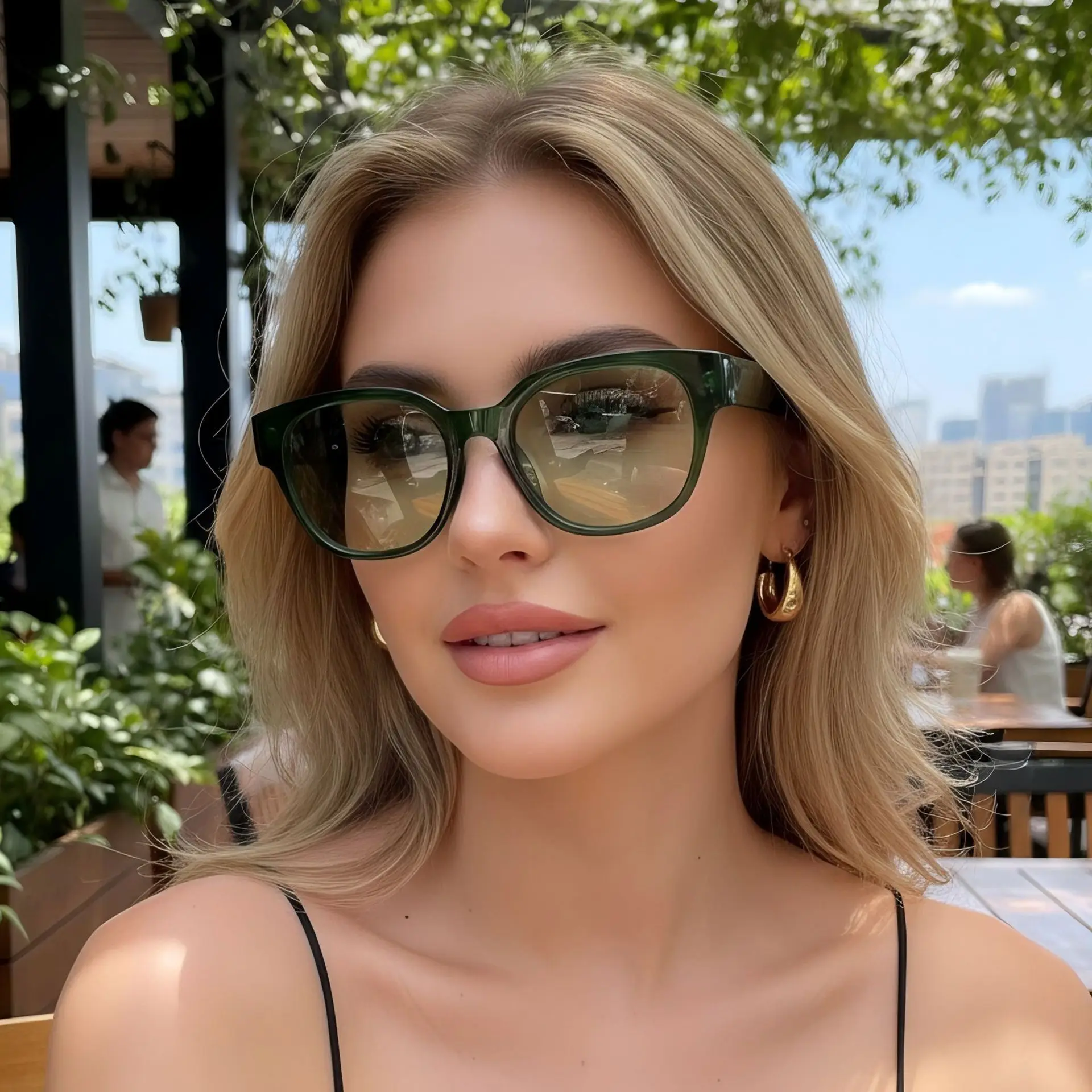 2026 New Cat Eye Sunglasses Women UV400 Anti Glare Fashion Retro Streetwear Shades for Driving Travel Casual
