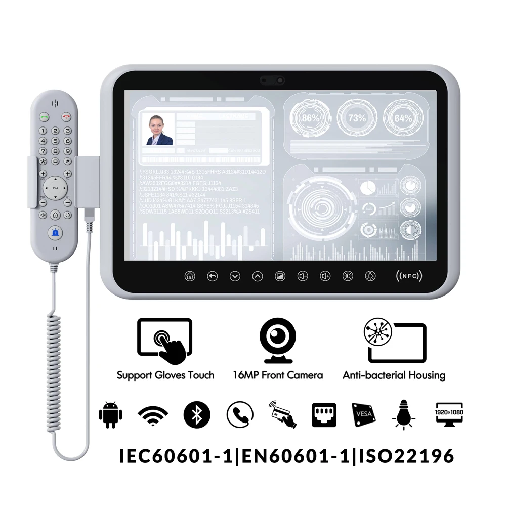 

15.6 Inch Android Tablet PC for Hospital Bedside Infotainment Multimedia Service Multi-Touch Support Alcohol Gloves-Stock