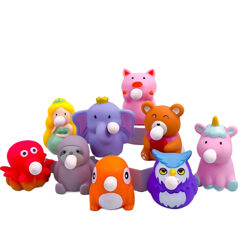 Funny Kawaii Squeeze Blowing Bubble Animal Sloth Sloth Bear Mermaid Pinch Stress Relief Doll Ornaments Kids Toy Gift Baby Prizes