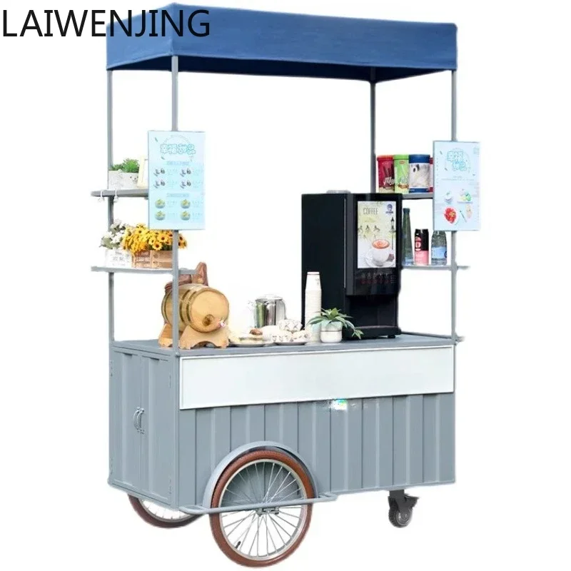 y8-  Night Market Stall Cart Creative Outdoor Market Stall Mobile Flower Cart