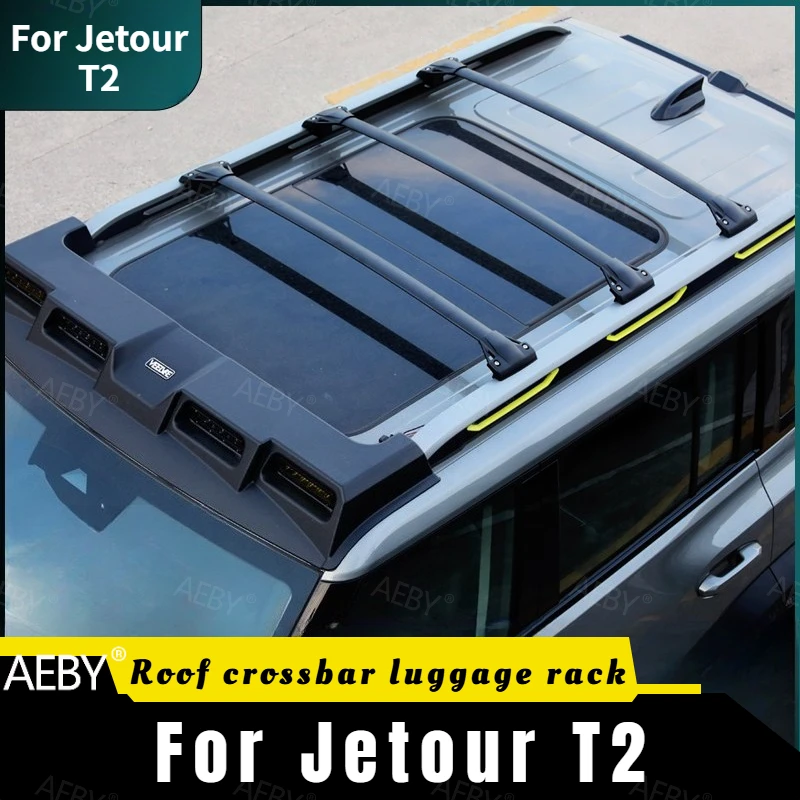 For Jetour T2 Roof Rack Cross Bars Aluminum Heavy Duty Adjustable,cargo rack,roof platform,Aluminum alloy,Car accessories