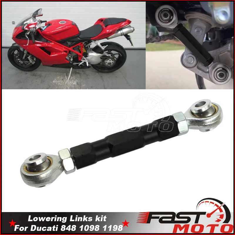 

Lowering Links Kit Motorcycle Adjustable Rear Cushion Lever Suspension Linkage Drop For Ducati 848 2008-13 1098 07-08 1198 09-11