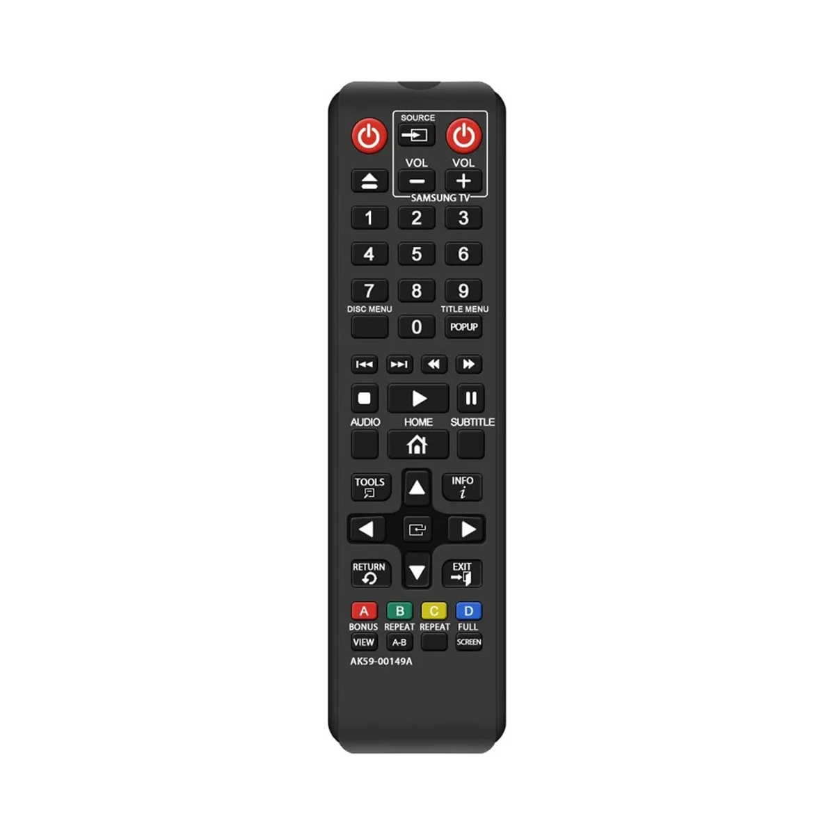 AK59-00149A Remote Control Replacement for Samsung DVD Blu-Ray Player BDF5100/ZA BD-ES5300 BD-FM51 BD-FM57C BD-H5100