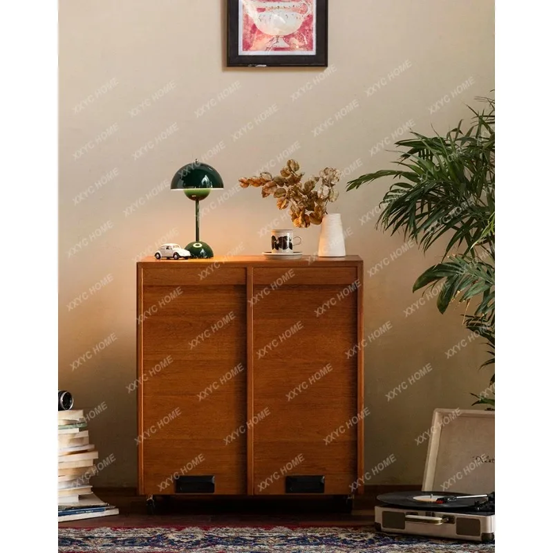 XXStyle Solid Wood Desk, Antique Style, Removable Storage Cabinet
