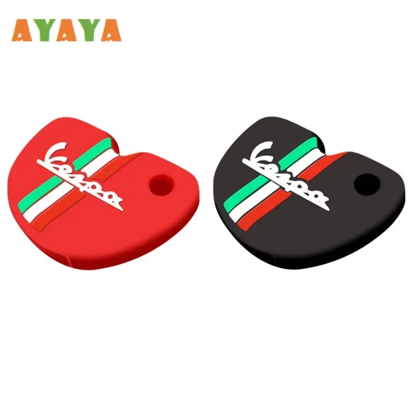 For Vespa Enrico Piaggio GTS300 LX150 Fly 125 3vte Gts 200 Silicone Motorcycle Key Case Cover Holder Shell Keychain Accessories