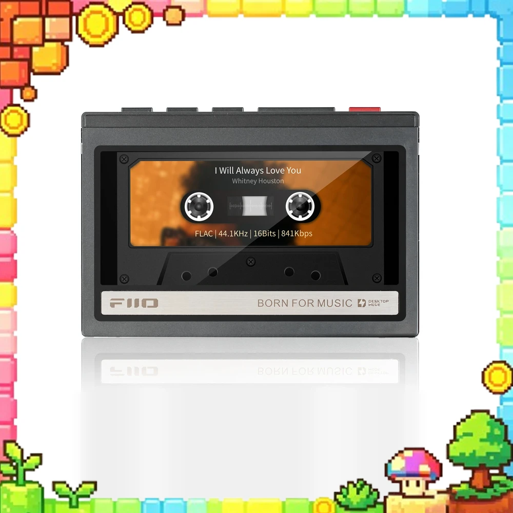 FiiO SK-M21C Protective Case Black Retro Cassette Style Magnetic Cover for M21 Portable Music Player