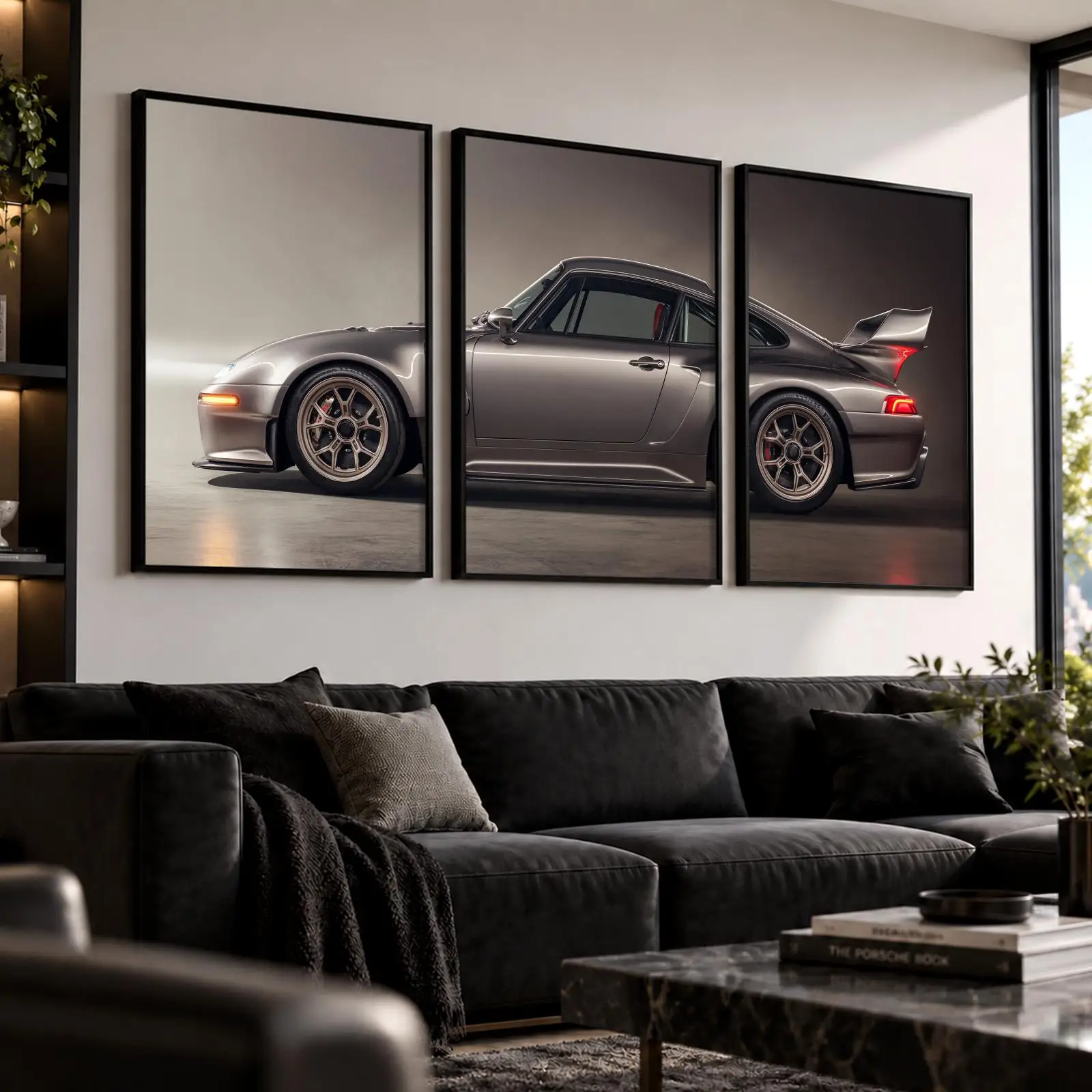 Heritage Restomod Coupe Painting Calligraphy Canvas Poster Set Wall Artwork for Bedroom Living Room Decorative Prints Gift