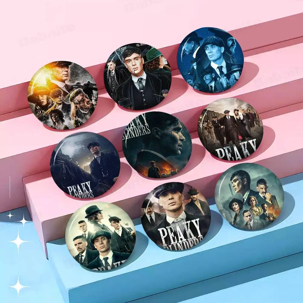 TV Series Peaky Blinders Tinplate Soft Button Pin Brooch Metal Badge Custom Jewelry Accessories Hat Bag Lapel