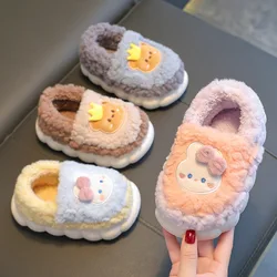 Pantofole invernali in cotone per bambini ragazzi e ragazze calde antiscivolo più borsa genitore-figlio in cashmere con bambini piccoli baby woolly