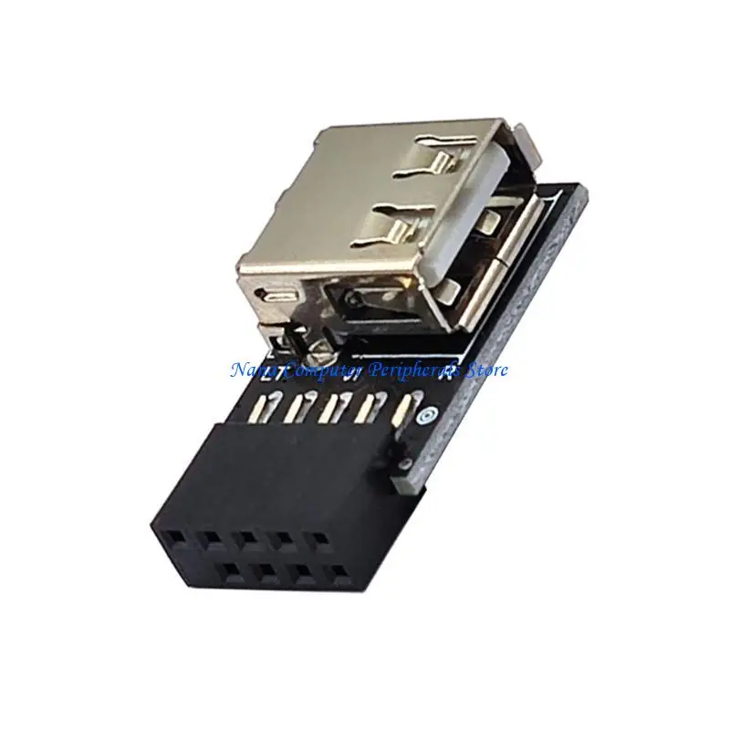 F68C USB 2.0 Motherboard Adapter, 9 Pin to A Female Enhances Peripherals Integration