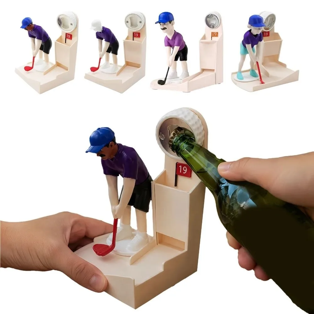 New PLA Golf Bottle Opener 3D Figurine with Score Board Beer Cap Launcher Desktop Bottle Opener Home Decor