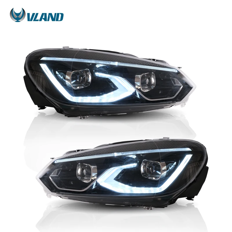 Suitable For Volkswagen Golf 6 MK6 2010-2014 Dual Beam Projector Headlights,( Not For Golf GTI & Golf R )