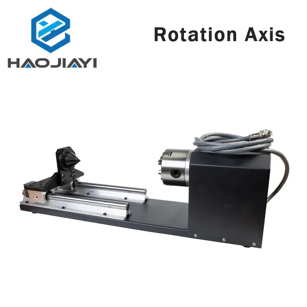 Rotary Engraving Attachment with Chucks Stepper Motors for Laser Engraving Cutting Machine Model B