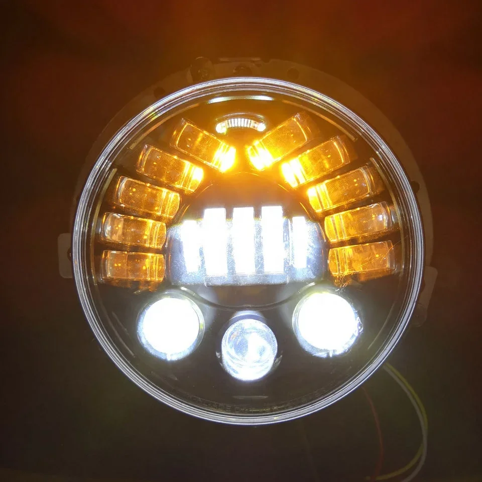 OVOVS نظام الإضاءة التلقائية عالية الطاقة Led المصباح جولة 7 بوصة المصباح ل جيب رانجلر JK #2