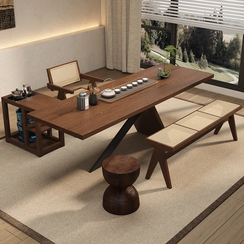 

Modern simple large board tea table and chair combination