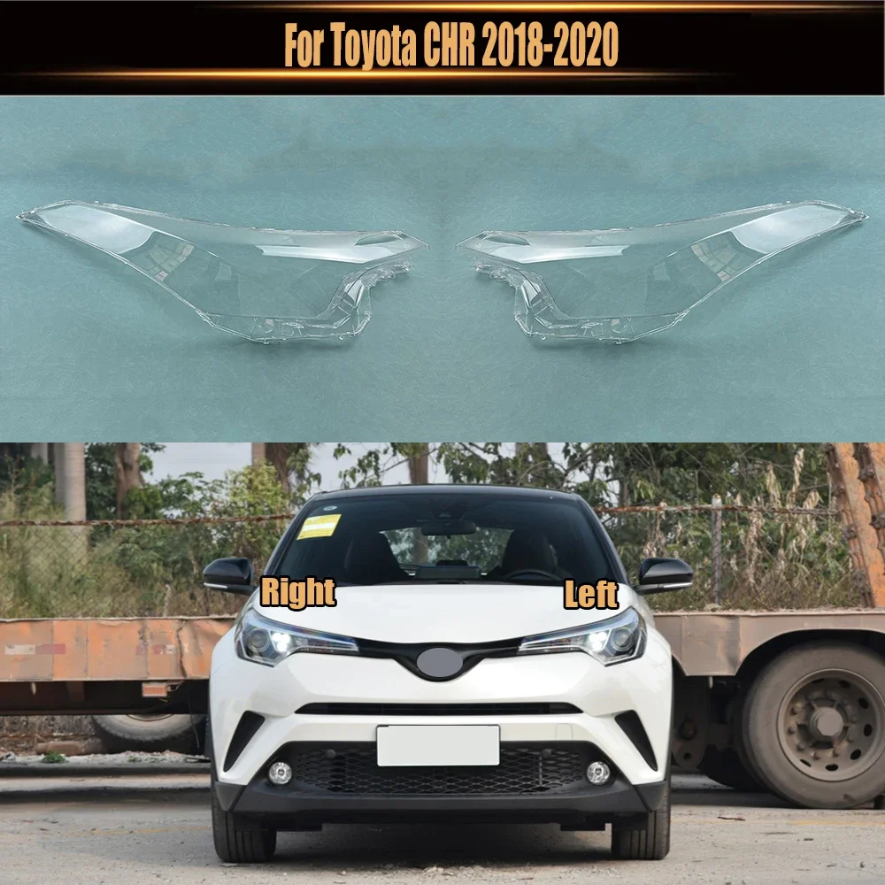 

For Toyota CHR 2018 2019 2020 Headlamp Shell Headlight Cover Transparent Lamp Shade Lens Plexiglass Replace Original Lampshade