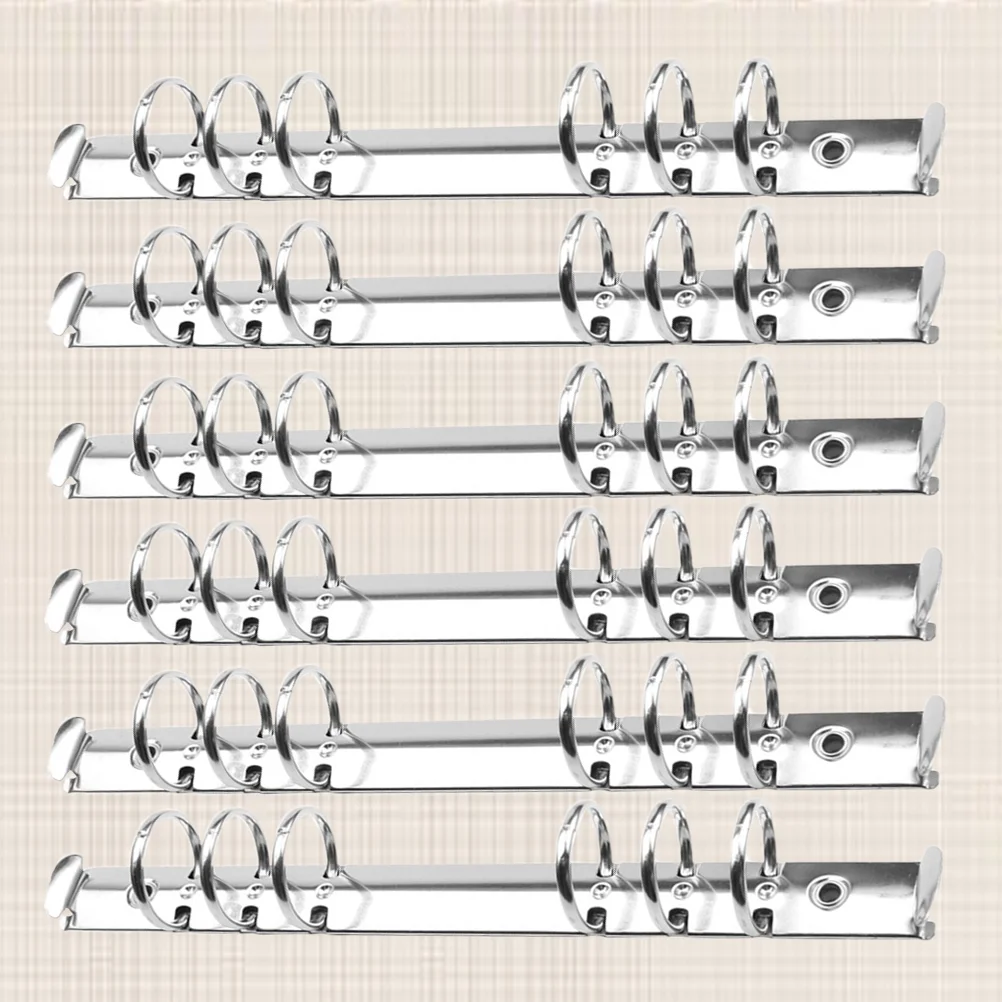 6 ชิ้น Binder แหวนกลไกแหวนทองหลวมขนาดใหญ่ A5 โฟลเดอร์โลหะแฟ้มกาว