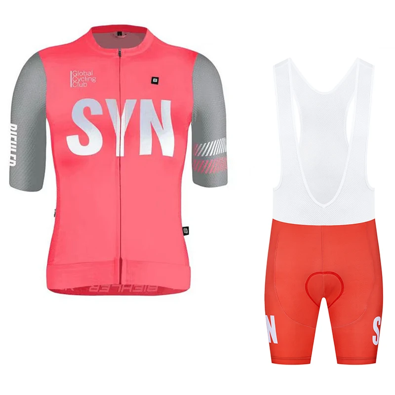 SYN الرجال ركوب الدراجات مريلة ركوب الدراجات جيرسي الصيف الطريق دراجة ركوب الدراجات مجموعة قصيرة MTB دراجة ركوب الدراجات قميص رياضي #2
