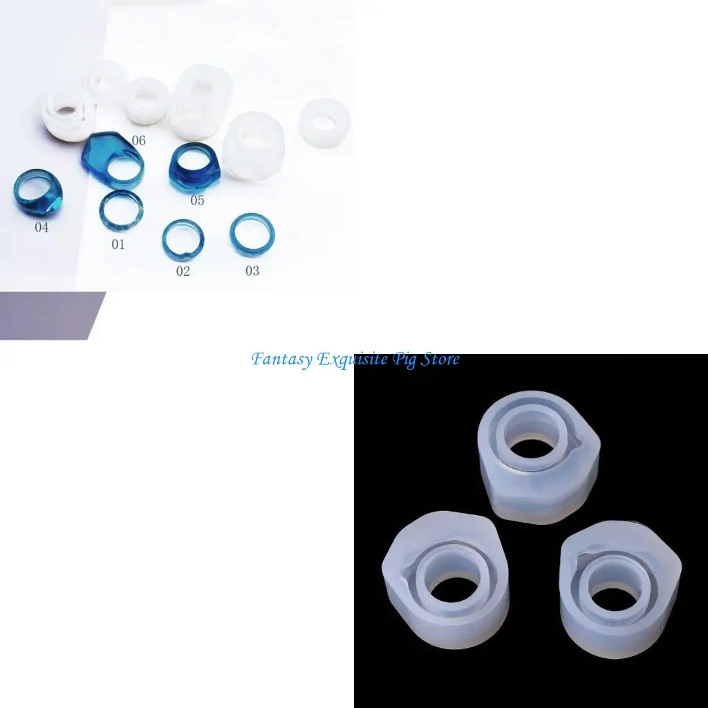 قوالب الراتنج لخواتم المجوهرات قوالب صب السيليكون DIY بها بنفسك الراتنج خواتم مجوهرات قالب من السيليكون أدوات لراتنجات الايبوكسي #1