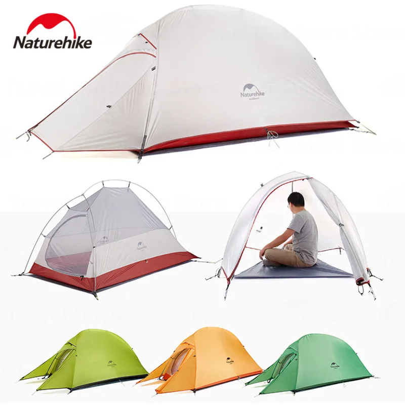 Naturehike Cloud Up 1 2 3 Namiot kempingowy Ultralekki pojedynczy podwójny potrójny namiot dla osób Outdoor Travel Hiking 3-4 Season Double Layer