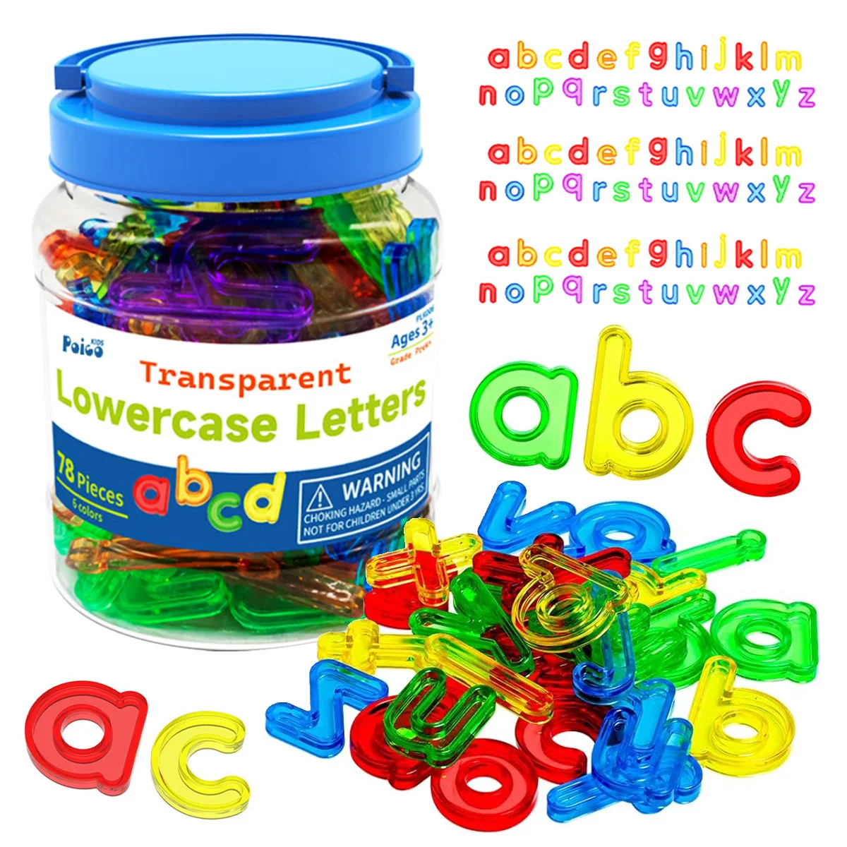 

78 шт. игрушки с буквами Lowercase, многофункциональные развивающие игрушки, подходят для подарков на день рождения для детей старше трех лет