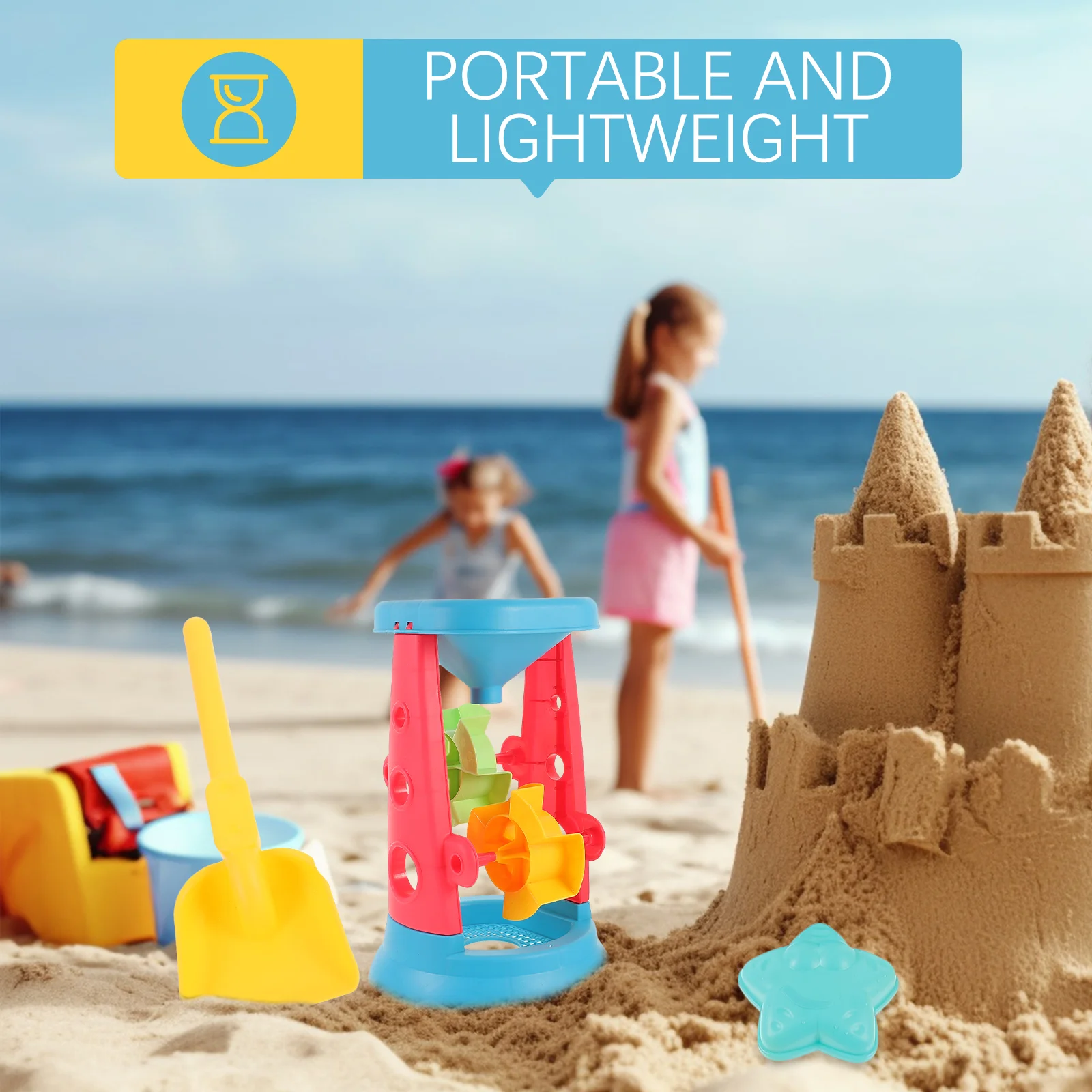 8 stks/set Zandloper Zand Graafgereedschap Spelen Speelgoed Kinderen Grappig Interessant Strand Draagbaar Speelgoed voor