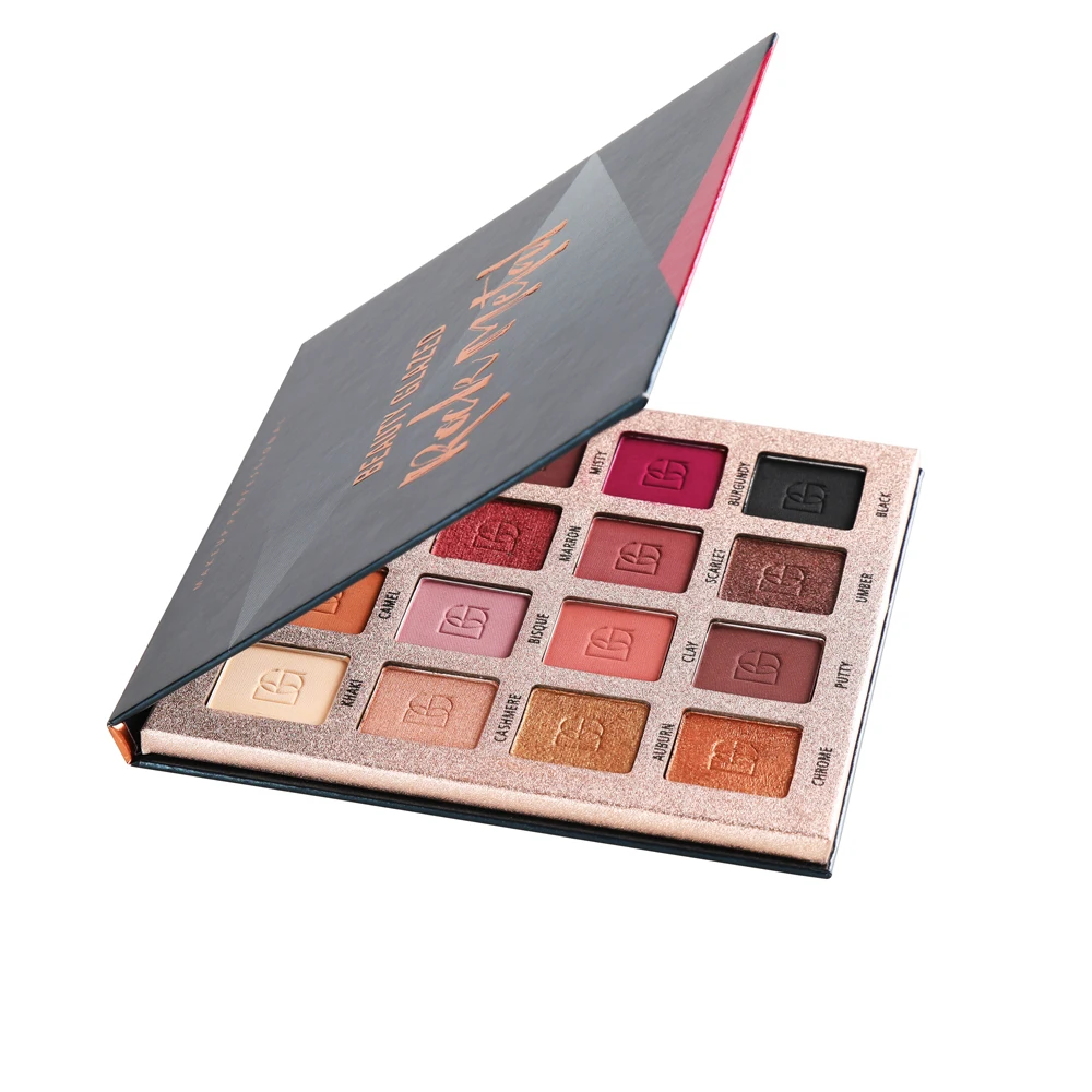 Beleza vitrificada-paleta da sombra, 16 cores, matte, impermeável, fácil vestir, duradouro, sombra de olho, tslm1