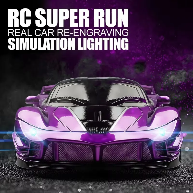 RC Car 2.4G 4CH Remote Control 1:18 With Led Light Sports Cars High Speed Radio Drift Vehicle Racing Boys Girls Toy For Children