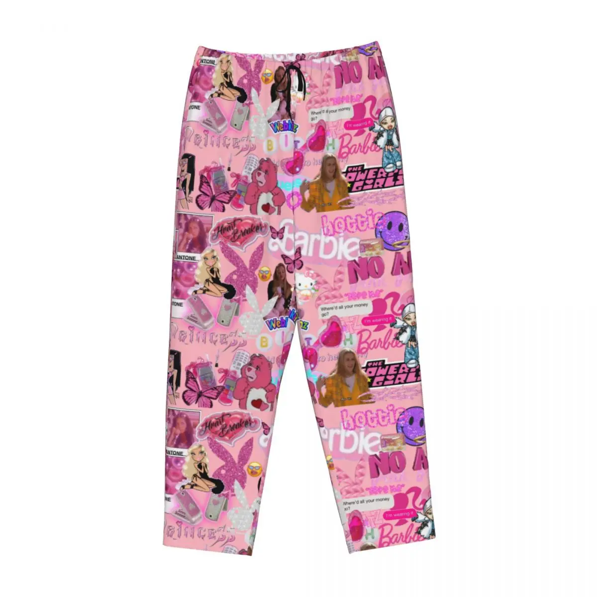 Bratz-pantalones de pijama de Rock Angelz para mujer, ropa de dormir con estampado personalizado, Anime, Manga, Tv, con bolsillos