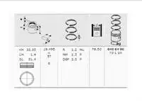 

400400 for engine PISTON PISTON segment P307 P206 PARTNER II BERLINGO II C3 C4 TU5JP4 (1,6 16V) (STD)