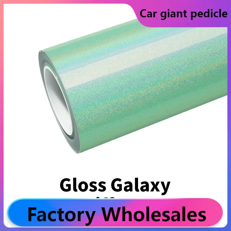 

ZHUAIYA Holographic Gloss Galaxy Tiffany Vinyl Wrap film wrapping film bright 152*18m quality Warranty covering film voiture