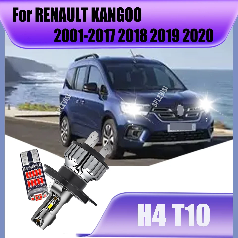 

7500LM 1:1 Size Wireless Led Headlight Bulbs Auto Headlamp Lights H4 For RENAULT KANGOO 2001 2002 2003 2004 2005 2006 2007 -2020
