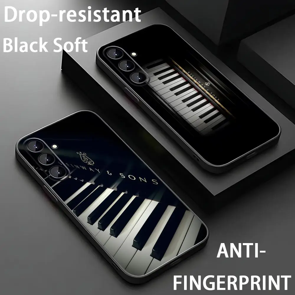 S-stei-nway piano Phone Case For Samsung Galaxy S26 S25 S24 S23 S22 S21 Plus Ultra Note20 Soft Black
