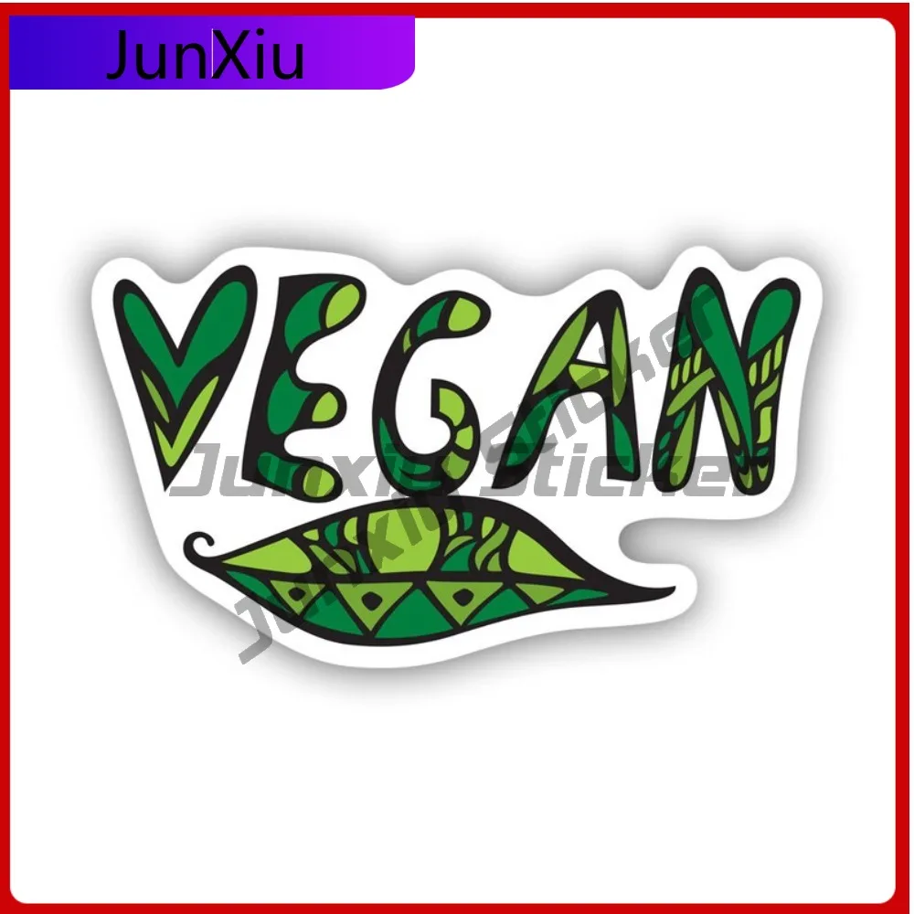 

Green Leaf Vegan Sticker Creative Decals Veganism No Animal Products Auto Decor Car Sticker Vinyl Decal Waterproof Durable