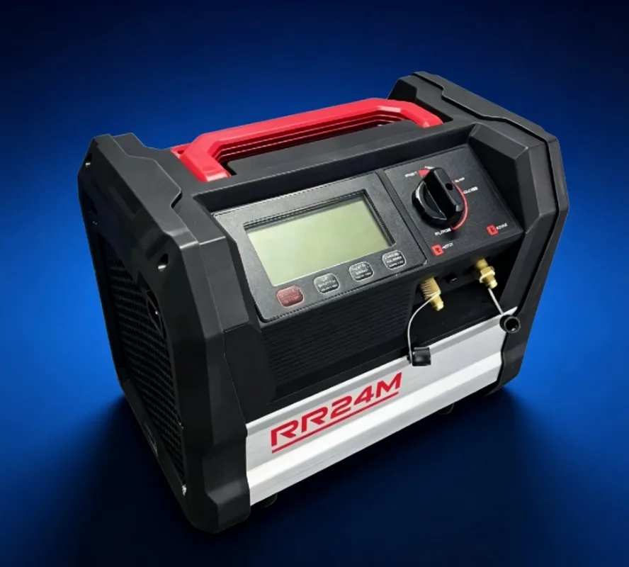 1HP DC Dual Cylinder Refrigerant Recovery Unit for R134a/R1234yf, w/ 80% Overcharge Safety Shutoff