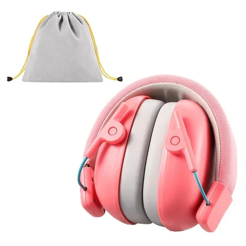 YHKEMA Earmuff pelindung telinga anak, perlindungan pendengaran SNR 27dB dengan casing portabel untuk autisme, anak-anak, balita